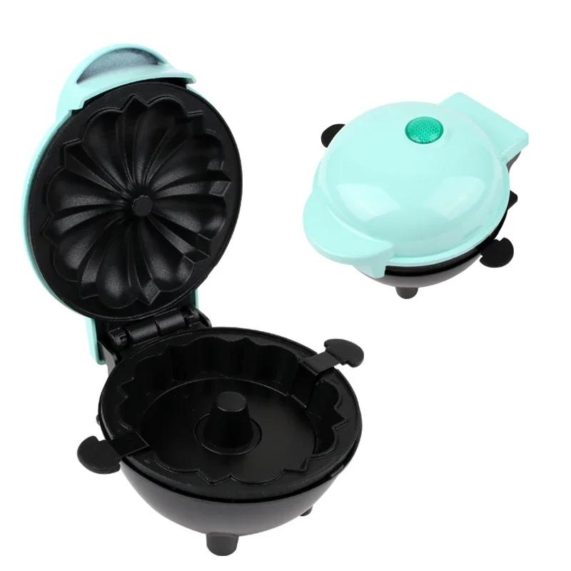 

Электрическая машина для выпечки тортов Мини-вафельница Чаша Завтрашняя машина Антипригарная Формы для кексов Маффинов Тыквенный пирог Формы Яичный пирог 110В/220В US синий