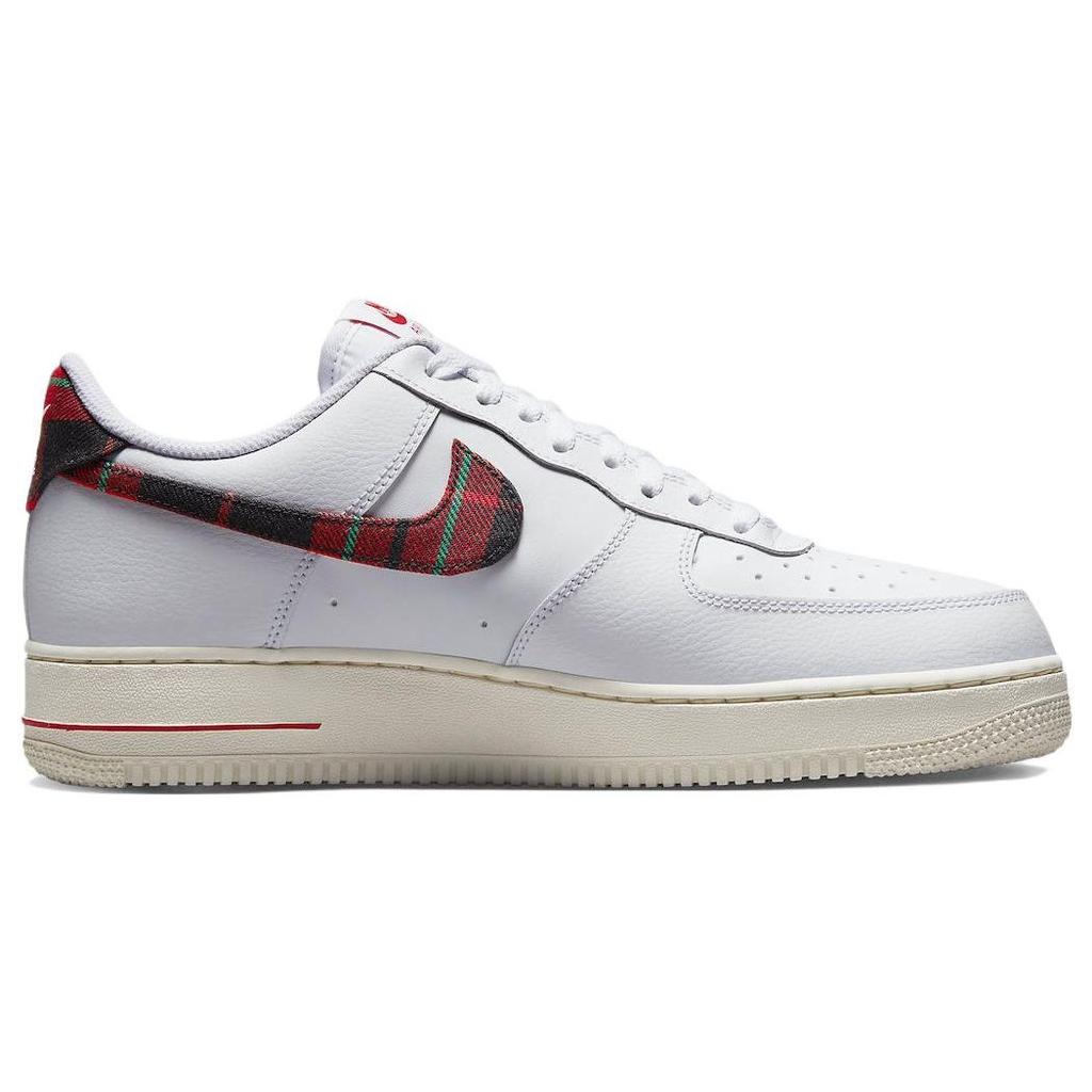 Nike Air Force 1 07 LV8 Tartan Plaid Men Sneakers White Stadium-Green Pale-Ivory DV0789-100