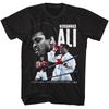 Muhammad Ali Rote Handschuhe Schwebe wie ein Schmetterling stich wie eine Biene Herren T-Shirt