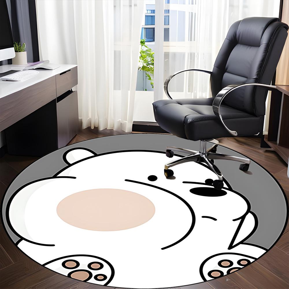 1pc Polar BearChair Carpet for Office, Non-slip, Soft and Durable Office Rug for Interior Decoration, Perfect for Office Yy250925224