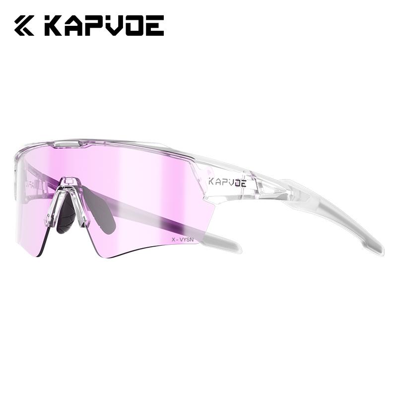 Kapvoe Hiking Eyewear Cycling Glasses UV400 Photochromic Sunglasses for Men Women Bike MTB Outdoor Riding Driving Running