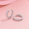 925 Sterling Silver Chain Earrings, High-End Niche Exquisite Twist Ear Buckles, Simple Ins Hollow Circle Jewelry