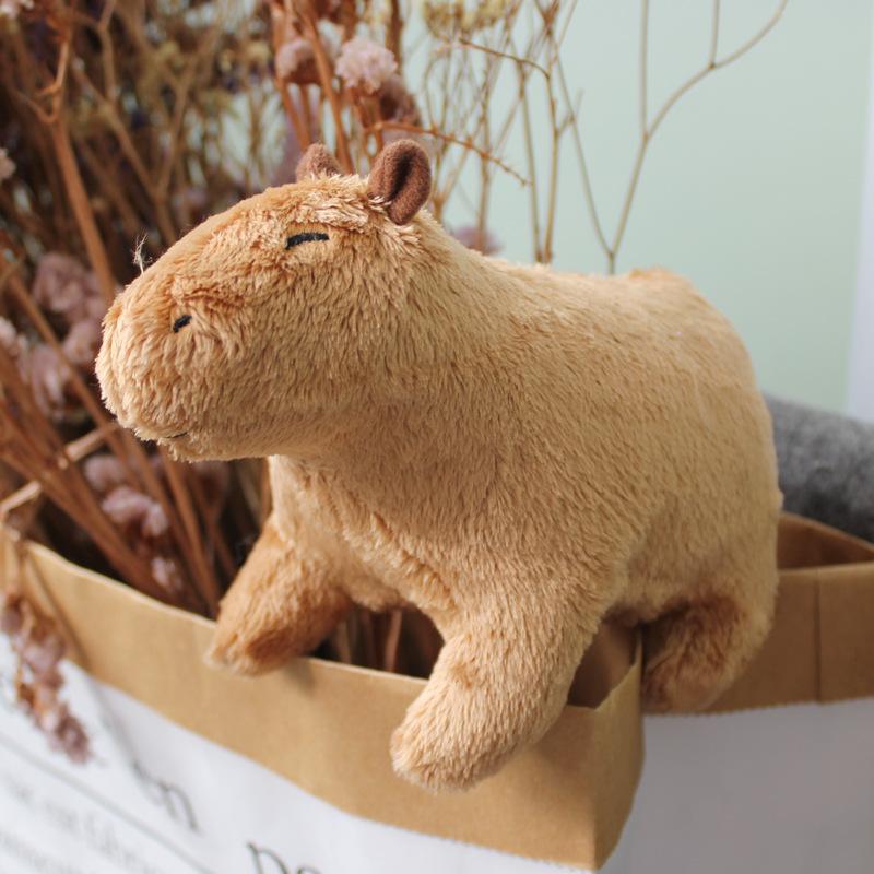 Peluche Capybara 17cm, Simulazione Animale Morbido, Giocattolo Carino In Peluche Per Bambini