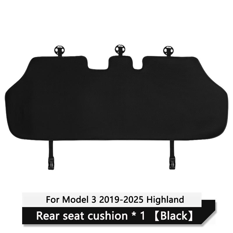 Car Ice Silk Seat Cushion Cover For Tesla Model 3 / Y Juniper 2019-2026 Breathable Comfortable Seat Pad Car Interior Accessories