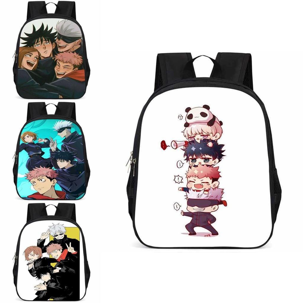 Durable Large Capacity 15 Inch Jujutsu Kaisen Backpack For Kids Lightweight Oxford Cloth School Bag