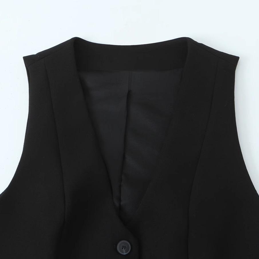 Spring 2025 Women's European & American Style Sleeveless Vest and Long Pants Set