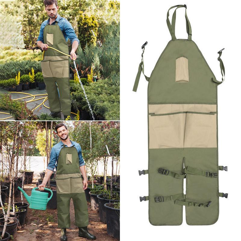 Multi Pocket Oxford Cloth Extended Garden Leg Guard Apron Garden Trimming Clothes