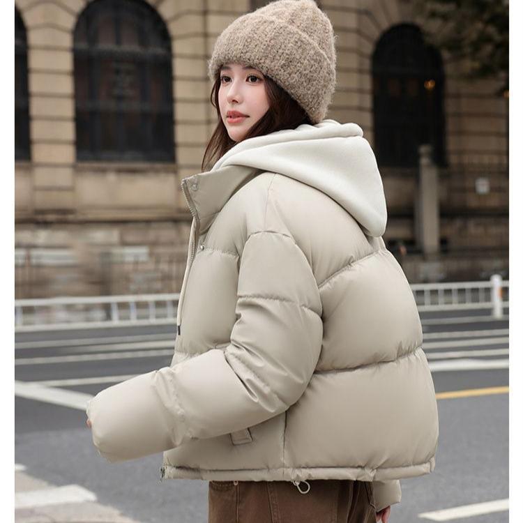 Winter Hooded Cotton Coat Women Short Thickened Warm Jacket Fashion Outwear
