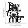 I Can Do All Things Through Christ Metal Wall Sign Vintage Interior Décor Home Metal Art, Iron Plate, and Inspirational Wall Art