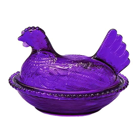 

Прозрачная банка для конфет в форме курицы Пластиковый кухонный контейнер для орехов, специй, закусок Декоративная многоразовая конфетница Уникальный подарок для организации дома фиолетовый