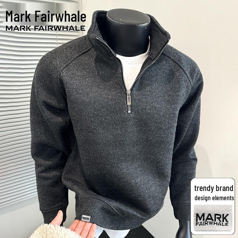 Mark Fairwhale Men's Fleece-Lined Half-Zip Pullover Sweater
