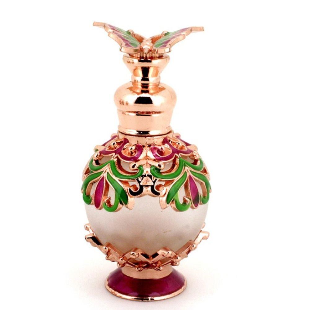 Arabian Style Antiqued Women Luxury Oils Dropper Bottle Essential Oil Bottle Butterfly  Bottle Empty Cosmetics Container