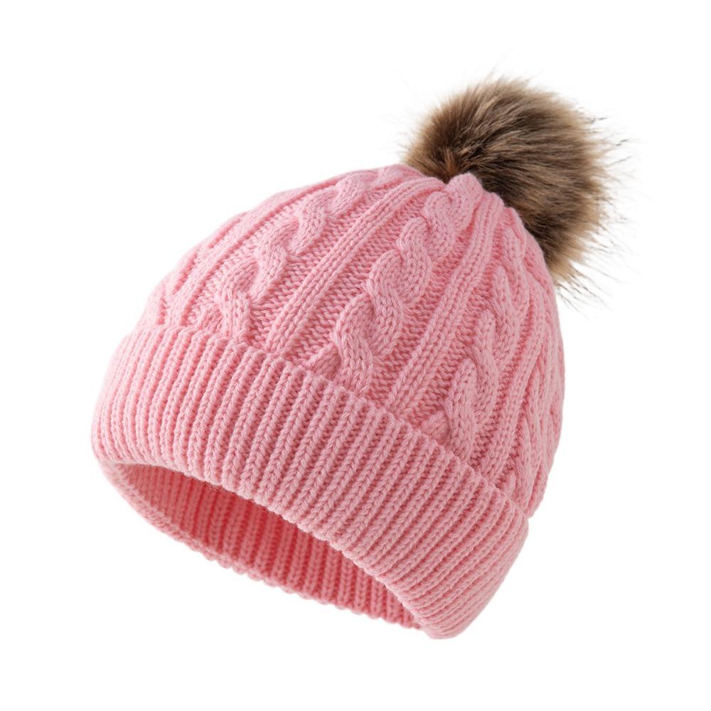 Keep Warm Knitted Beanies Ear Protection Pompoms Hat High Quality Winter Autumn Hats  for Woman/Men