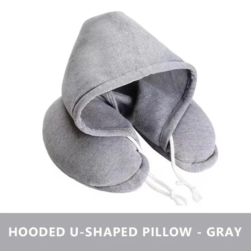 U-shaped Hooded Travel Home Pillows Car Seats Office Aircraft Pillows Neck Pillows Lightweight Sleeping Pads Popular New Models