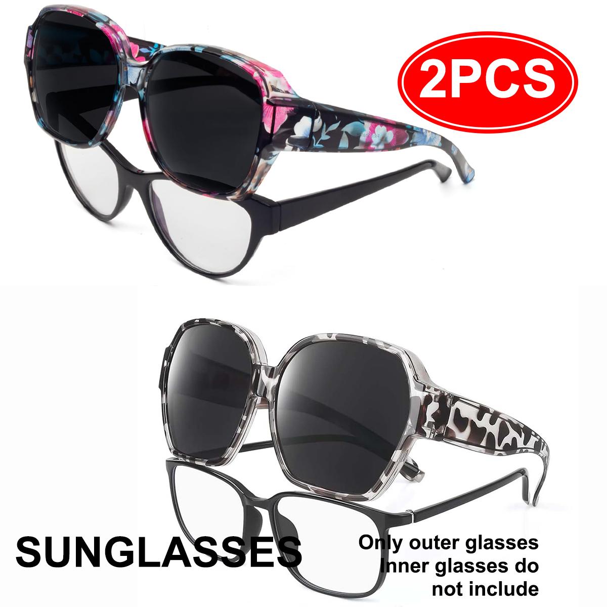 Sunglasses Fit Over Glasses, Sunglasses for Women and Men to Go Over Glasses Lightweight T01