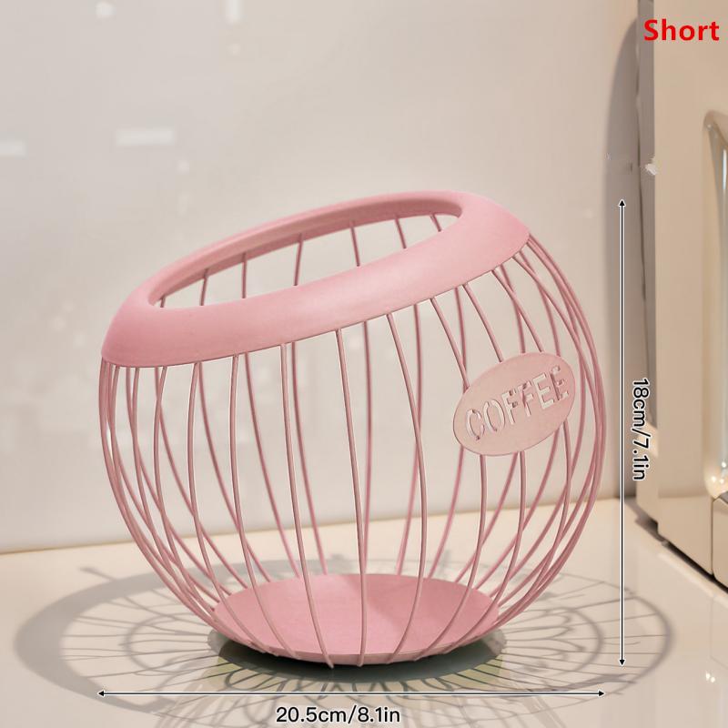 1PCS Iron Coffee Capsule Holder Fruit Snack Storage Rack Multifunctional Hollow Coffee Pod Storage Rack Suitable For Home Cafes