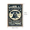 Telefon-Logo Metallblechschild Retro Wanddeko Rustikales Bar Café Garage