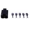 JZGRDN M90206 Ignition Key Switch Connector with Terminals Compatible with John Deere EZTrak Ztrak Quiktrak Gator TCA22740 TCA15075 AM101561
