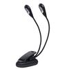 Clip On Music Stand Book Reading Mini Double Adjustable Arms Light LED Lamp (6 Beads)