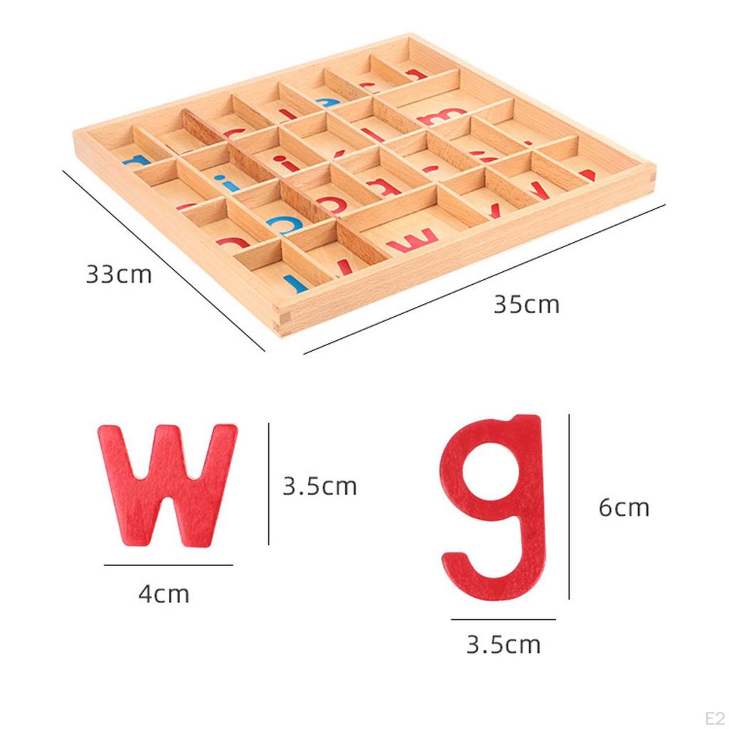 Educational Toys, with Box ,Sorting Stacking Toys ,Letters Game, Wood Movable Alphabet for Activity