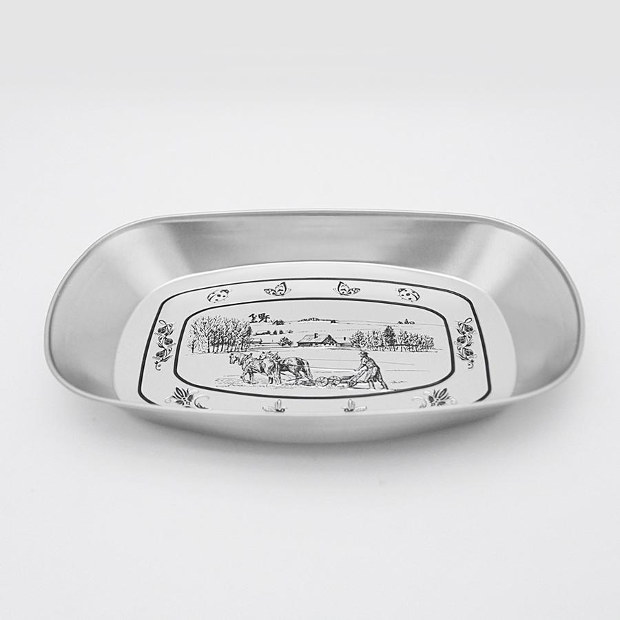 Retro European-Style Tin Camping Plate - Portable BBQ & Picnic Tableware