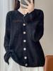 100% Pure Wool Sequin Knit Cardigan - Women’s Autumn/Winter Shiny, Loose-Fit Outerwear