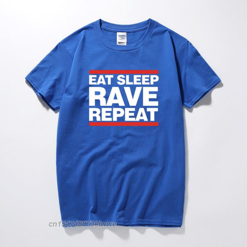 Eat Sleep Rave Repeat Cotton Tshirt Dj Dance Htid Hardcore Acid Ibiza Magaluf Cotton T Shirt Top Camiseta