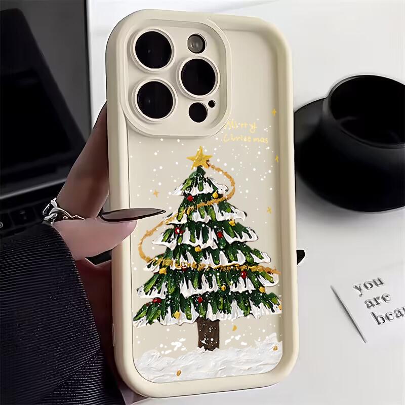 Merry Christmas Tree Silicone Phone Case for Xiaomi Redmi Note 14 13 12 11 Pro Plus 4G 5G 12S 11S 10S 10 9 9S 8 14C 13C Cover
