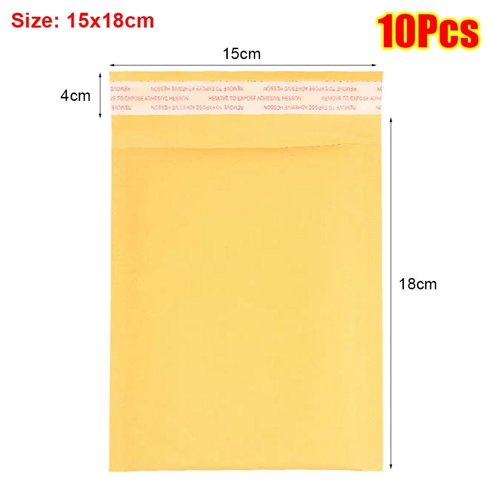 10Pcs Soft Shipping Bags Waterproof Kraft Foam Envelope Durable Bubble Mailers