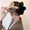 Winter Faux Fur Hair Claw for Women Elegant Crab Barrette Hairpin Girl-Hair Accessories Furry Headwear Hair Claw Clip