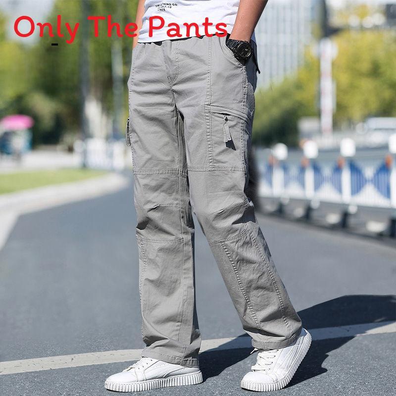 Cotton Cargo Pants Men With Multipockets Durable Workwear For Casual Wear
