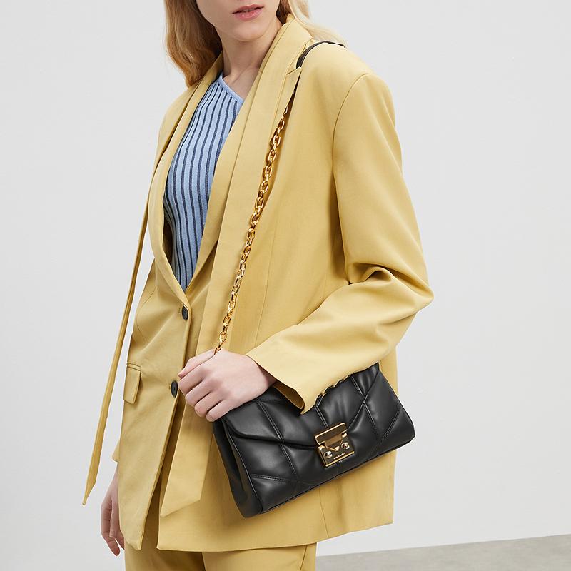 New CHARLES&KEITH Wedding Collection PU Shoulder Bag Small Square Bag Shoulder Bag Medium Size Women's Multicolor CK2-20671469