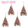 4 Pcs 2D Reflective Christmas Ornaments - Shatterproof Hanging Decor For Xmas Tree, Home & Party Decorations