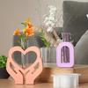 2026 Latest Models Love Hydroponic Vase Silicone Mold Test Tube Hand Holding Flower Pot for Home Decor Florist Plaster Molds