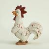 Bicuzat Funny White Rooster Statue, Resin Table Art Sculpture Funny Rooster Figurine Decoration, Rustic Country Tabletop Decoration, Farm Animal