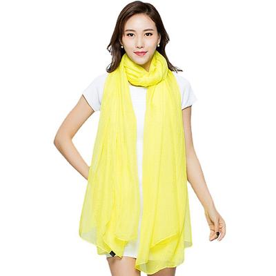 Women Thin Simulation Silk  Shawl Scarf Solid Color Chiffon 170*70cm Wild Translucent Mesh