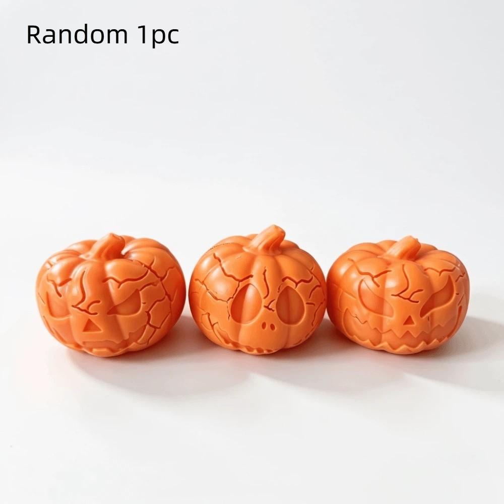 Crackling Building Block Pumpkin Skull Ball Crunchy Pumpkin Skull Squishy Toy  Hand Relax