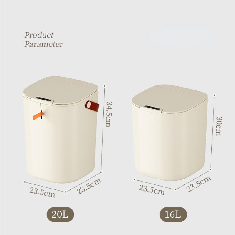 New 20L Creative Smart Trash Can Portable Drawstring Sensing Home Kitchen Toilet Garbage Sorting Storage Bucket Compost Bin Gift