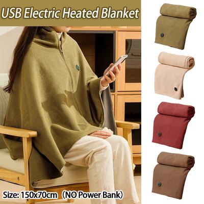 USB Heated Electric Blanket 3 Heating Levels USB Heating Winter Warm Blanket Home Office Outdoor Heating Mattres for Home Office