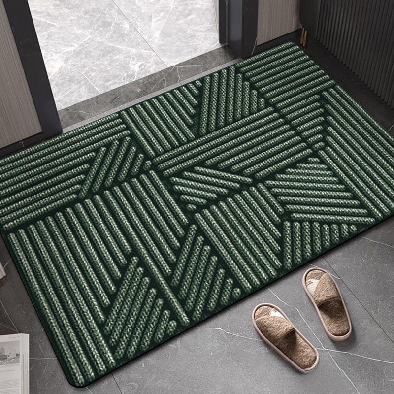 Modern Simple Bathroom Mat Water Absorbent Non-Slip Entrance Carpet Household Striped Living Room Entrance Diatomaceous Earth Durable Foot Mat