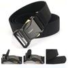 Metal Quick Release Belts Pluggable Buckle Elastic Canvas Belts for Men Durable Tactical Belt Cowboy Outdoor Stretch Army Strap