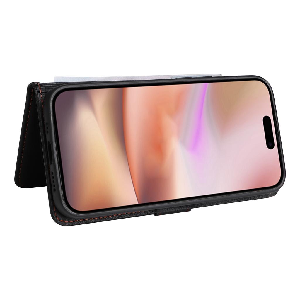 For iPhone 16 Plus Magnetic Case BETOPNICE Detachable PU Leather Phone Cover with Strap