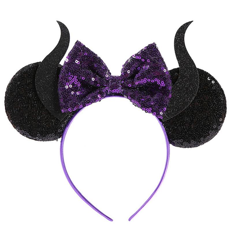 Adorable Halloween Themed Mickey Ghost Headband With Cute Bow For Kids Parties