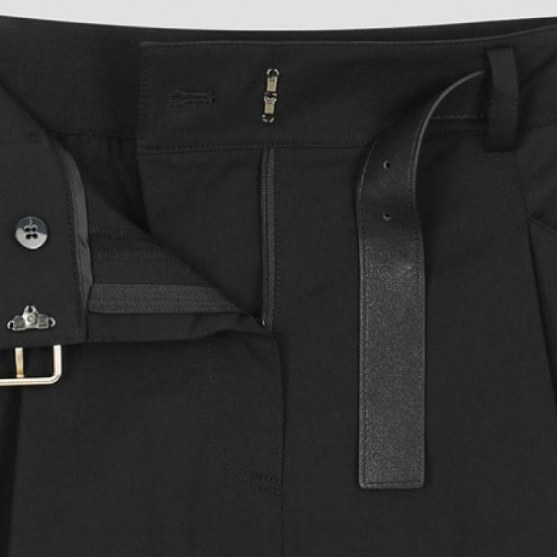 Ea S miSS Fustă Cloche cu Bandă la Spate cu Centură SwwSko32030 Bk