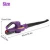 2000W 2 Gears Cordless Electric Air Blower Handheld Leaf Blower Dust Collector Sweeper Garden Power Tools