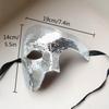 Halbgesichtsmaske mit verstellbarem Schmuck für Maskenbälle, Mottopartys und geheimnisvolle Looks
