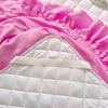 100% Cotton Thicken Quilted Bedspread King Queen Size Princess Lace Bed Skirt Pure Cotton Bed Cover Not Including Pillowcase