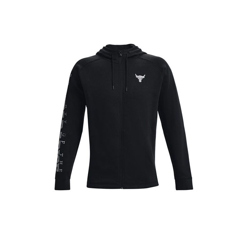 Under Armour Project Rock Fleece Hooded Training Jacket Men Black 1367032-001 M