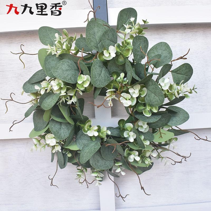 Realistic Eucalyptus Wreath Wedding Door Decor Party Home Styling Photography Prop