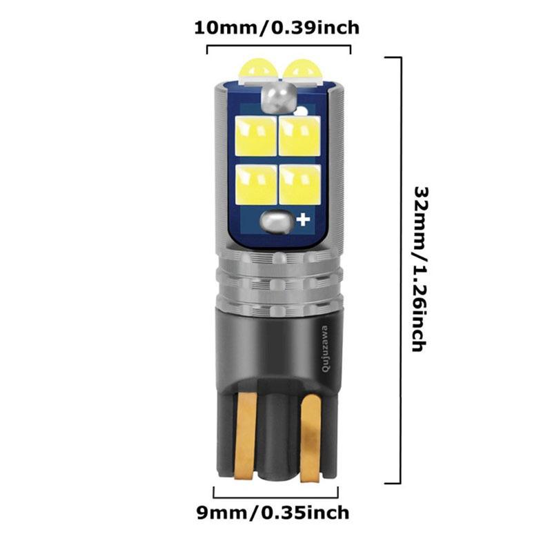 2pcs T10 W5W Super Bright Car Interior Reading Dome Light Marker Lamp 168 194 LED Auto Wedge Parking Bulbs Orange High Quality